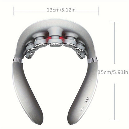 Neck Massager with Heat Cordless Portable Deep Kneading Muscle Relaxer