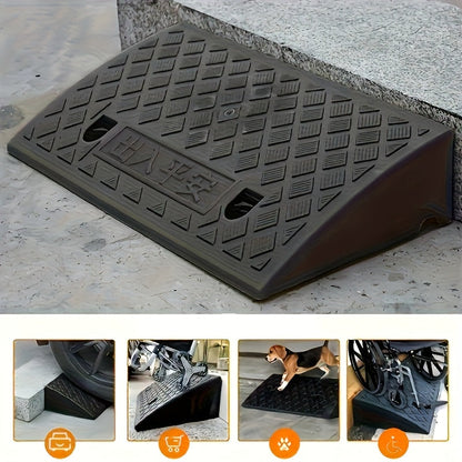2PCS Heavy Duty Curb Ramp Portable Non-Slip Driveway Ramp for Car Wheelchair