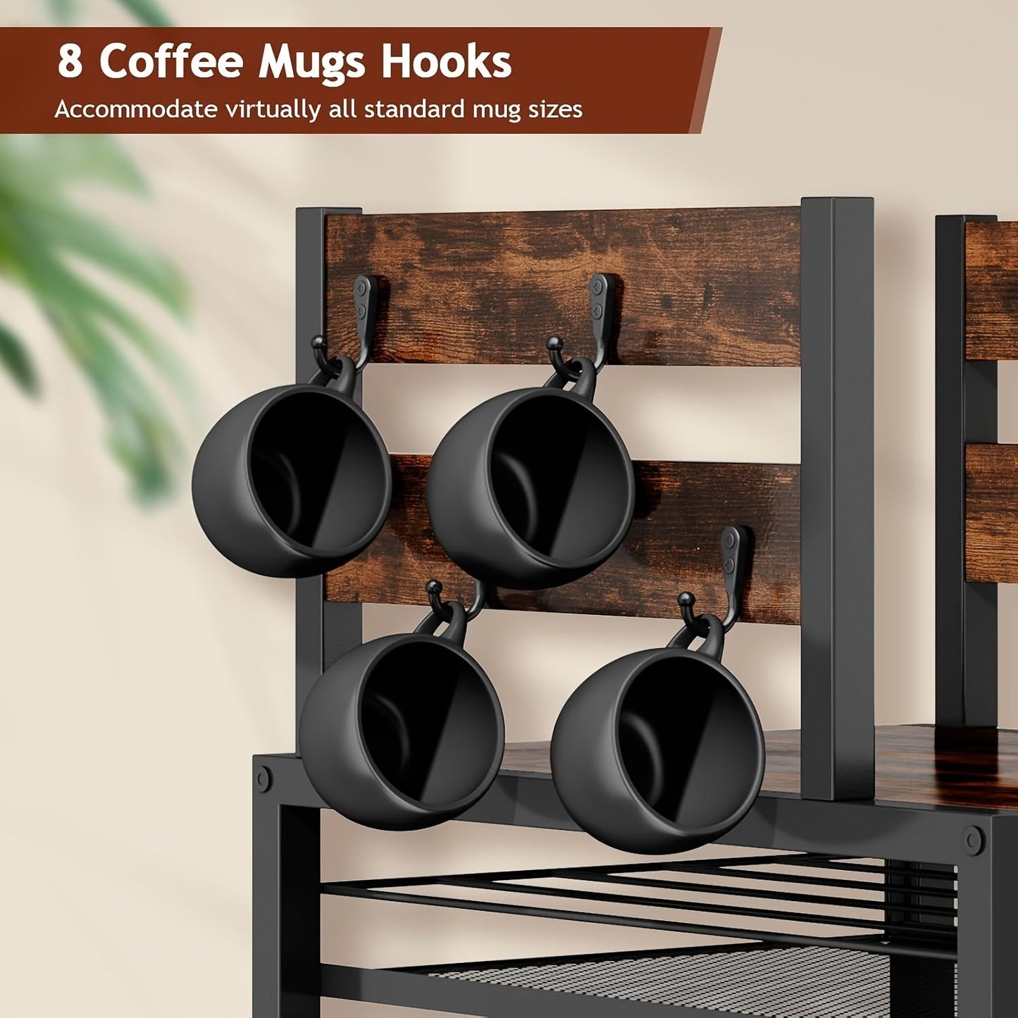 2 Tier Coffee Pod Holder Drawer & Mug Stand K Cup Capsule Storage Organizer Rack
