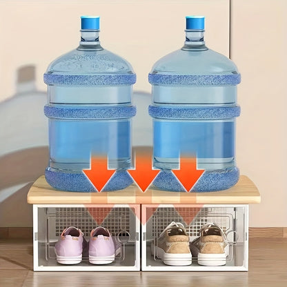 6/12/24PCS Clear Shoe Storage Boxes Stackable Foldable Sneaker Organizer Bin