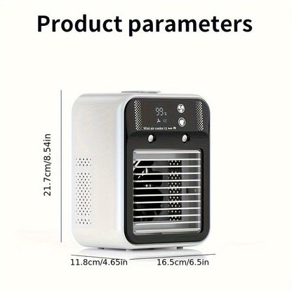 Portable Air Cooler Fan 6000mAh Rechargeable USB-C Personal Cooling Fan