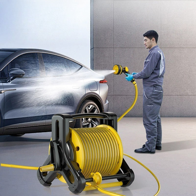 Automatic Retractable Water Hose Reel Set Garden Hose Spray Nozzle