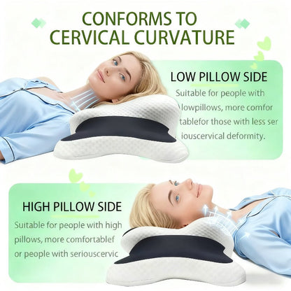 Ergonomic Cervical Memory Foam Pillow Cooling Bed Pillow Neck Support Sleep