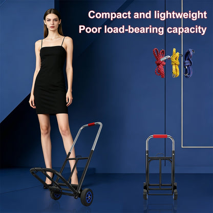 Heavy Duty Folding Hand Truck Stair Climbing Cart Portable Dolly Adjustable Handle