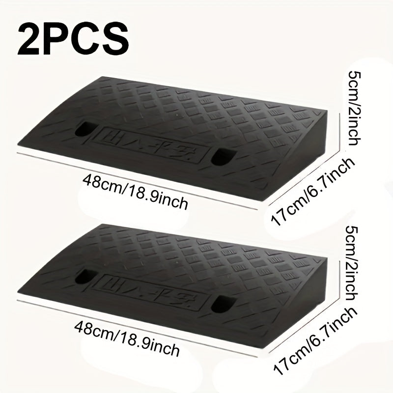 2PCS Heavy Duty Curb Ramp Portable Non-Slip Driveway Ramp for Car Wheelchair