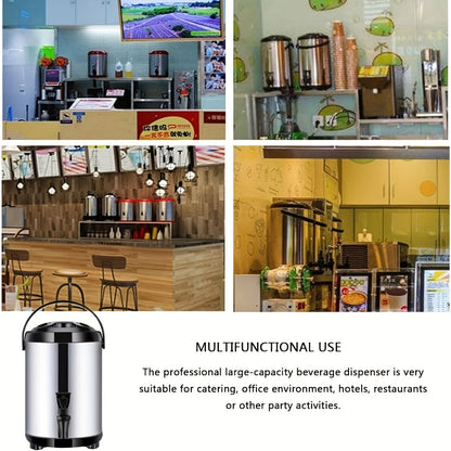 Insulated Beverage Dispenser w/ Tap 1.59-2.64 Gal Tea Juice Drink Server Handle