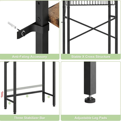 4/5-Tier Over-The-Toilet Storage Rack – Maximize Your Bathroom Space