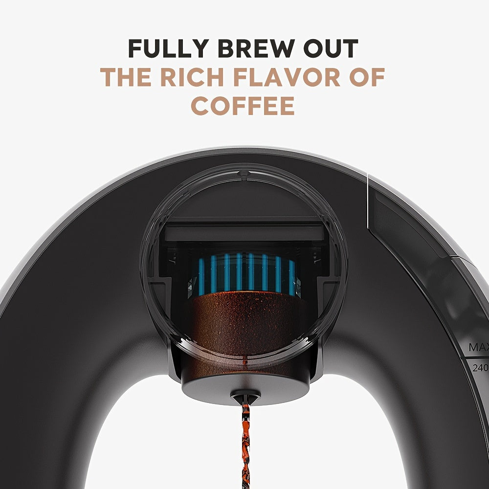 2 in 1 Single Serve Coffee Maker K Cup & Ground Coffee Brewer 4-8 Cup Size