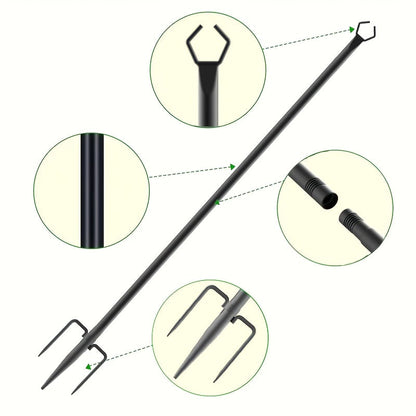 2/4/6 Pack 8.9FT String Light Poles Heavy Duty Outdoor Patio Garden