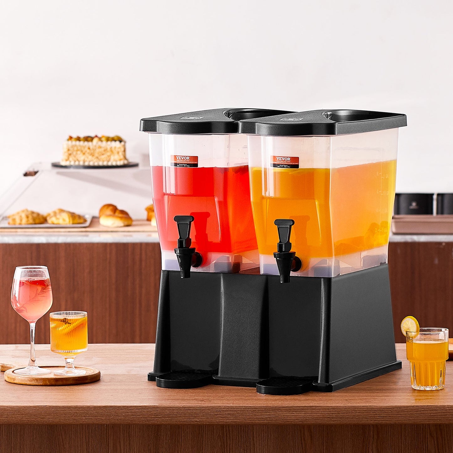 3 Gallon Beverage Dispenser w/ Stand Spigot Lid for Juice Tea Water Parties