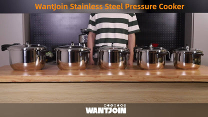 10QT Aluminum Pressure Cooker Canner w/ Rack Gas Induction Compatible