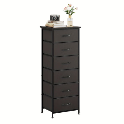 Tall Dresser Storage Organizer 6/7 Drawers Bedroom Chest Fabric Storage Tower