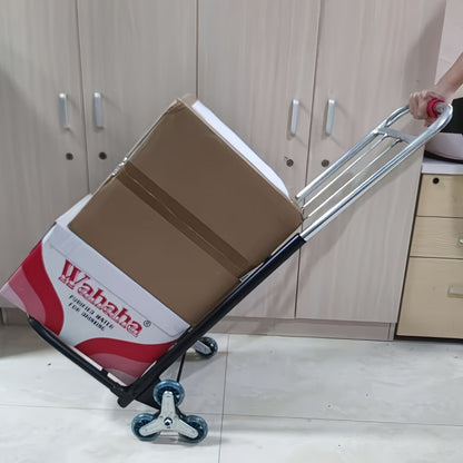 Heavy Duty Folding Hand Truck Stair Climbing Cart Portable Dolly Adjustable Handle