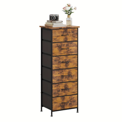 Tall Dresser Storage Organizer 6/7 Drawers Bedroom Chest Fabric Storage Tower