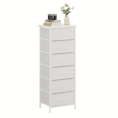 Tall Dresser Storage Organizer 6/7 Drawers Bedroom Chest Fabric Storage Tower