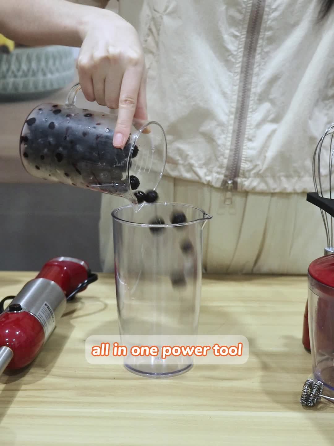 5-in-1 Handheld Stick Blender Immersion Mixer Whisk Chopper Kitchen Set