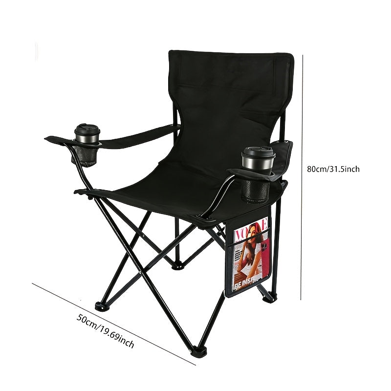 Portable Camping Chair with Canopy Folding Outdoor Chair Beach Fishing