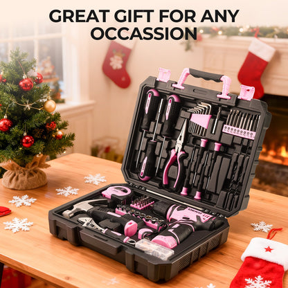 119 PCS Power Tool Set 8V/12V Cordless Drill Driver Hand Tool Kit Home DIY Repair