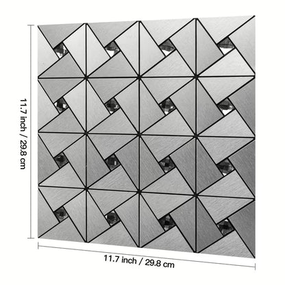 Silver Windmill Peel and Stick Backsplash Tiles