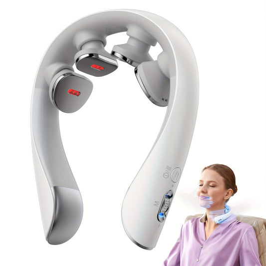 Neck Massager with Heat Cordless Portable Deep Kneading Muscle Relaxer