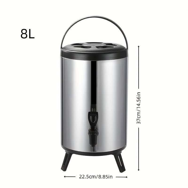 Insulated Beverage Dispenser w/ Tap 1.59-2.64 Gal Tea Juice Drink Server Handle