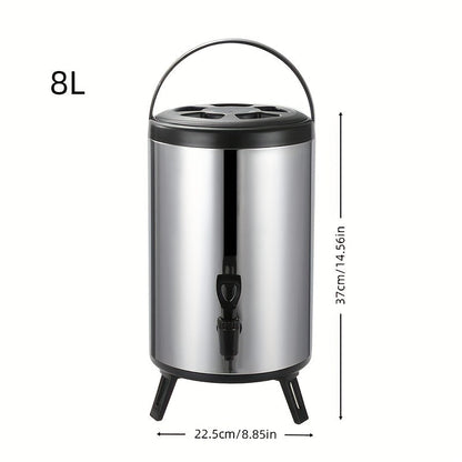 Insulated Beverage Dispenser w/ Tap 1.59-2.64 Gal Tea Juice Drink Server Handle