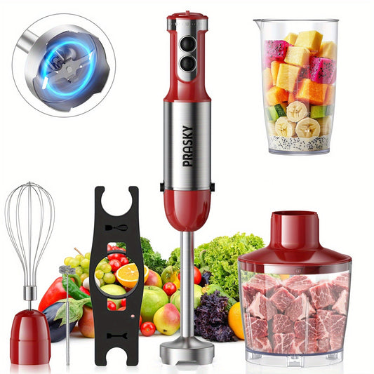 5-in-1 Handheld Stick Blender Immersion Mixer Whisk Chopper Kitchen Set