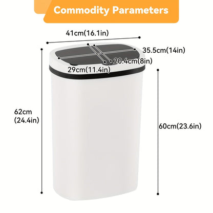 13 Gallon 50L Automatic Trash Can Touchless Motion Sensor Kitchen Garbage Bin
