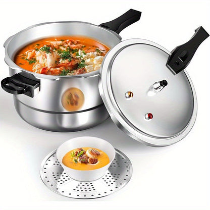 10QT Aluminum Pressure Cooker Canner w/ Rack Gas Induction Compatible