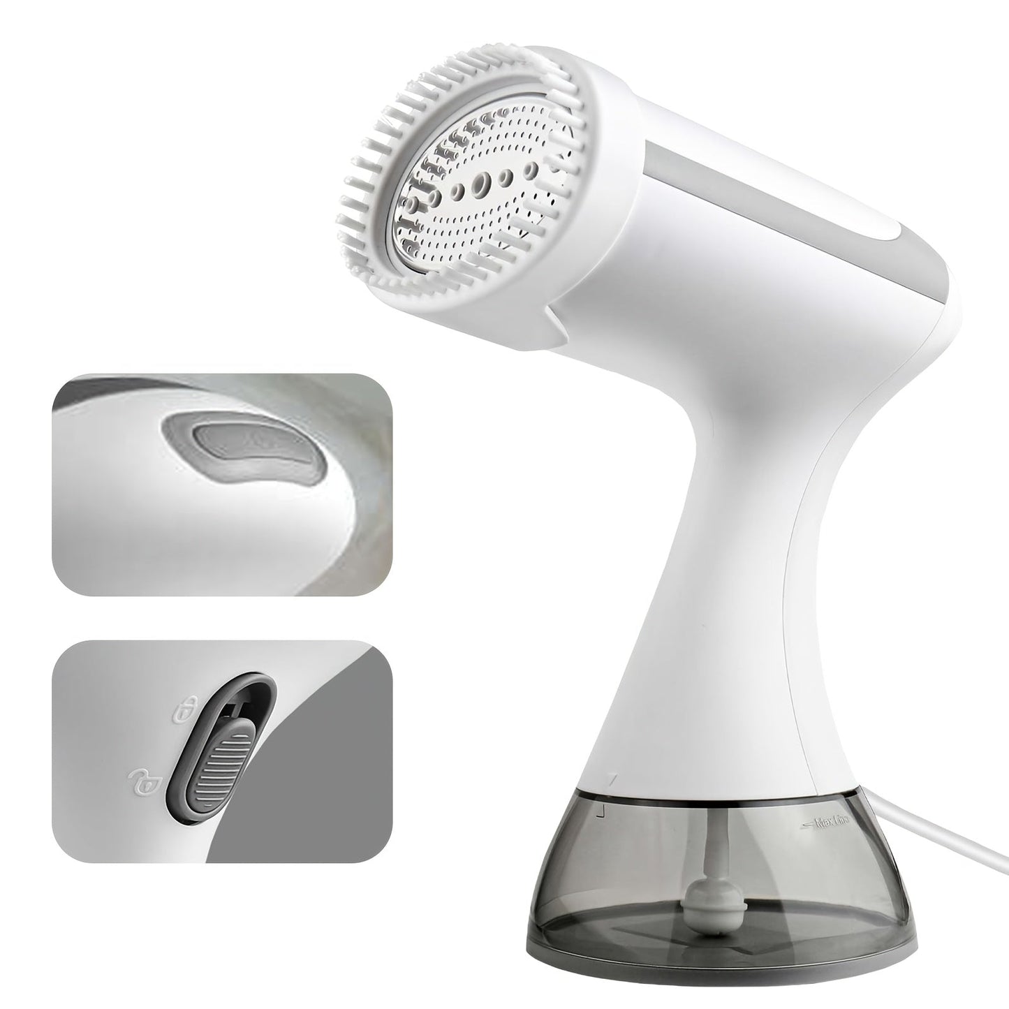 1100W Handheld Garment Steamer Fast Heat Clothes Steam Iron 300ml Tank