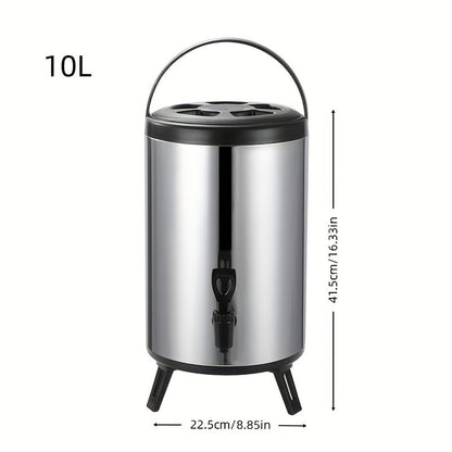 Insulated Beverage Dispenser w/ Tap 1.59-2.64 Gal Tea Juice Drink Server Handle