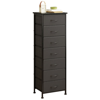 Tall Dresser Storage Organizer 6/7 Drawers Bedroom Chest Fabric Storage Tower