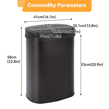 13 Gallon 50L Automatic Trash Can Touchless Motion Sensor Kitchen Garbage Bin