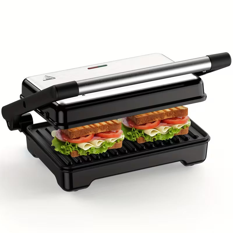 1200W Panini Press & Indoor Grill – 4-Slice Non-Stick Sandwich Maker