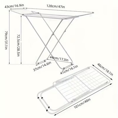 2-Tier Foldable Clothes Drying Rack