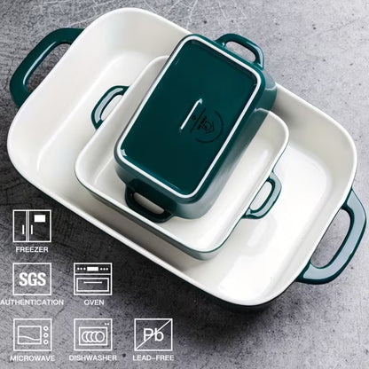 Rectangular Porcelain Bakeware Dish – 12.8 × 8.9 Inch