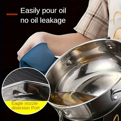 Heavy-Duty Stainless Steel Deep Fryer Pot with Temperature Gauge