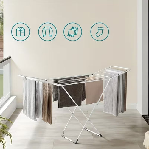 2-Tier Foldable Clothes Drying Rack