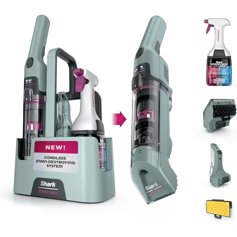Cordless Portable Spot Stain & Odor Remover – Carpet & Upholstery Cleaning System