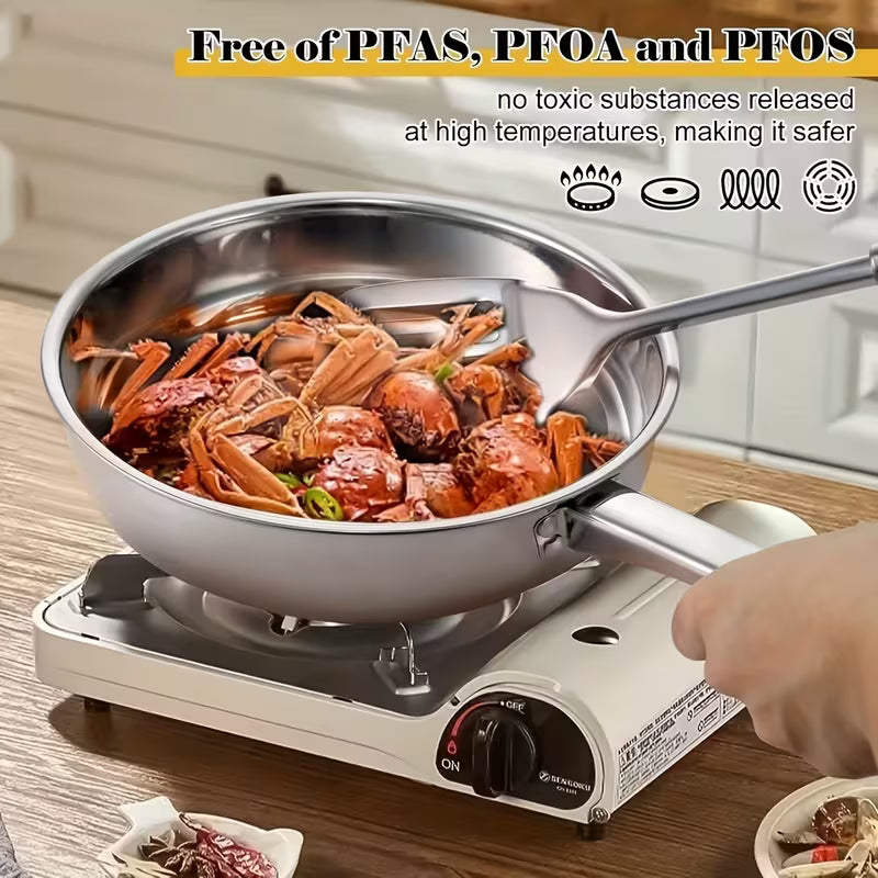 12-Piece Stainless Steel Cookware Set with Lids & Utensils – Induction Compatible Kitchen Pots and Pans