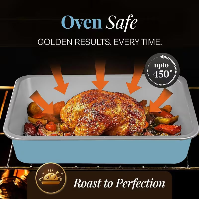 6-Piece Stackable Nonstick Baking Pans Set Bake More. Store Smarter. Save Space.