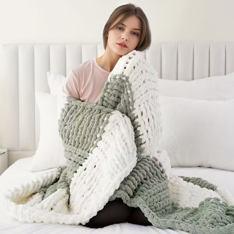50 × 60 Inch Chunky Chenille Throw Blanket