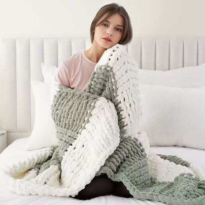 50 × 60 Inch Chunky Chenille Throw Blanket