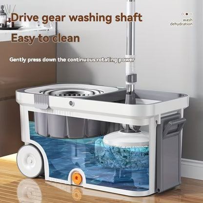360° Spin Mop and Bucket Set with 4 Microfiber Mop Heads