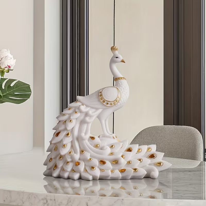 Modern Hand-Painted Resin Figurine – Elegant Tabletop Home Decor