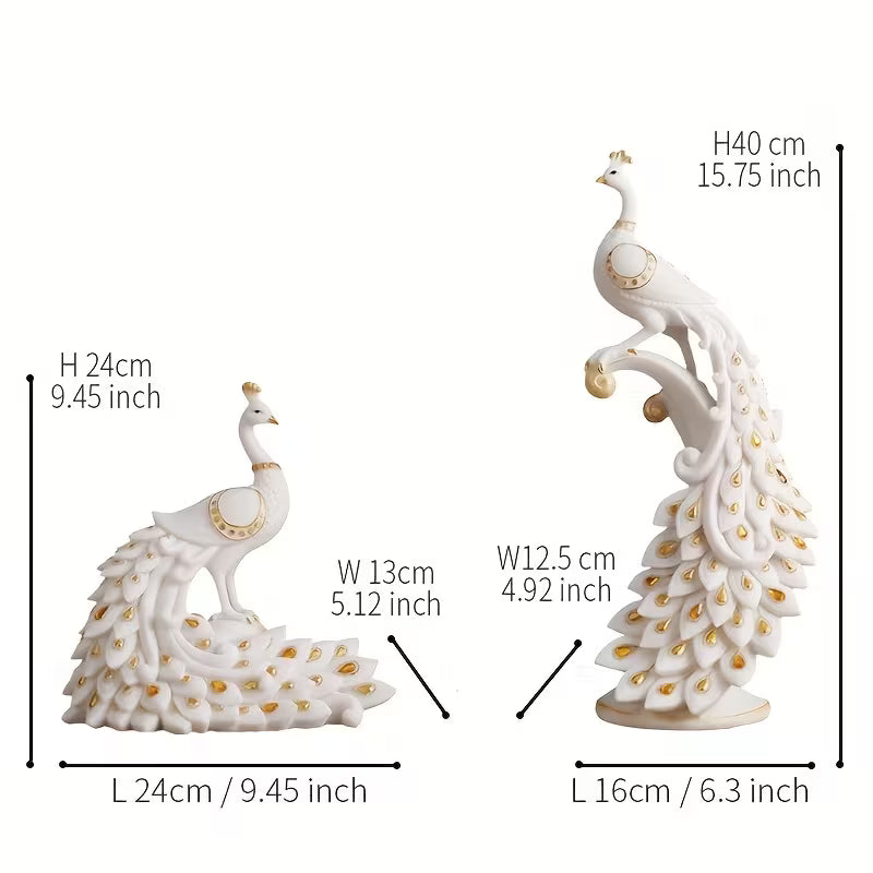 Modern Hand-Painted Resin Figurine – Elegant Tabletop Home Decor