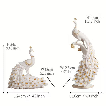 Modern Hand-Painted Resin Figurine – Elegant Tabletop Home Decor