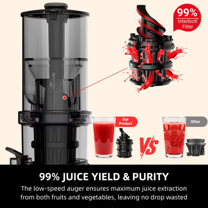 200W Cold Press Juicer with 5.4-Inch Wide Feed Chute