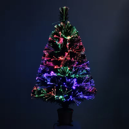 32-Inch Pre-Lit Fiber Optic Christmas Tabletop Tree