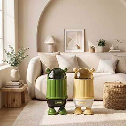 Cute Ear Covered Trash Can with Locking Lid
